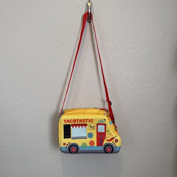 Big Mouth INC Lunch Box Tote Pail Taco Truck Yellow Tacotastic Shoulder Strap - Picture 11 of 11